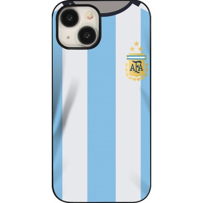 Coque iPhone 15 - Maillot de football Argentine 2022 personnalisable