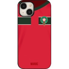 Coque iPhone 15 - Maillot de football Maroc 2022 personnalisable