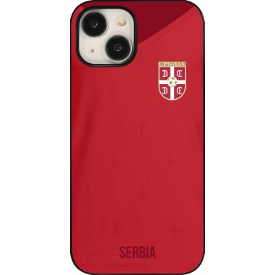 Coque iPhone 15 - Maillot de football Serbie 2022 personnalisable