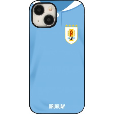 Coque iPhone 15 - Maillot de football Uruguay 2022 personnalisable