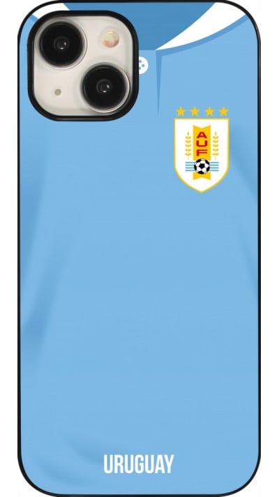 Coque iPhone 15 - Maillot de football Uruguay 2022 personnalisable