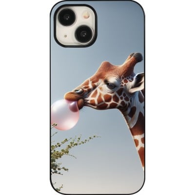 Coque iPhone 15 - Girafe à bulle