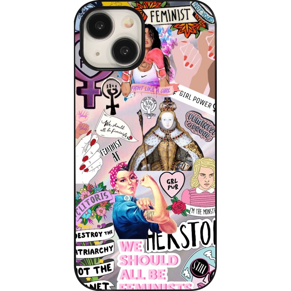 Coque iPhone 15 - Girl Power Collage