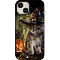 Coque iPhone 15 - Halloween 21 Witch cat