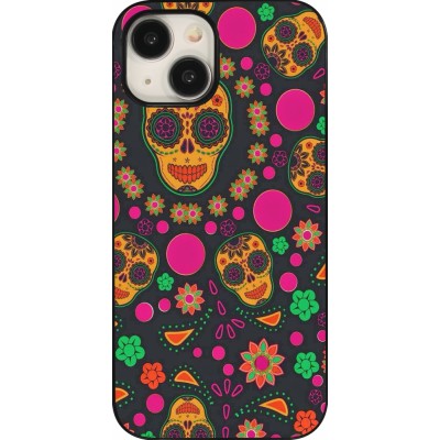 Coque iPhone 15 - Halloween 22 colorful mexican skulls