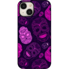 Coque iPhone 15 - Halloween 2023 pink skulls