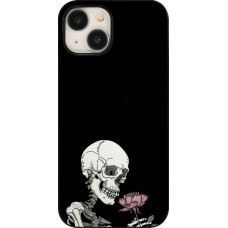 Coque iPhone 15 - Halloween 2023 rose and skeleton