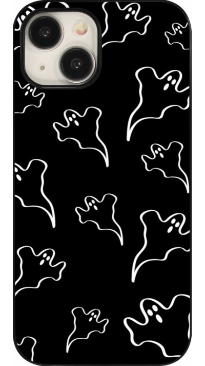 Coque iPhone 15 - Halloween 2024 black and white ghosts