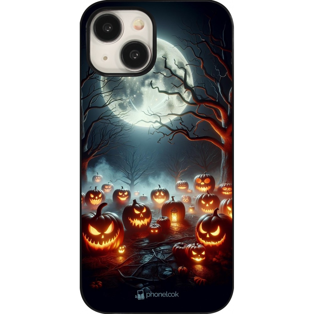 Coque iPhone 15 - Halloween 2024 Many Pumpkins