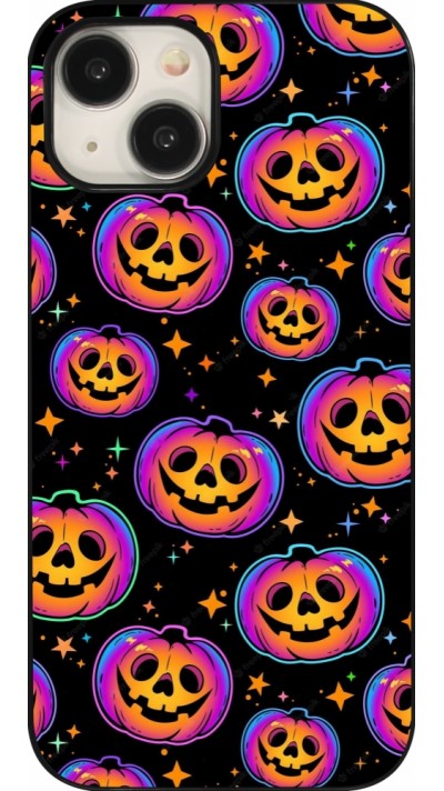 Coque iPhone 15 - Halloween 2024 rainbow pumpkins