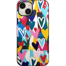 Coque iPhone 15 - Joyful Hearts