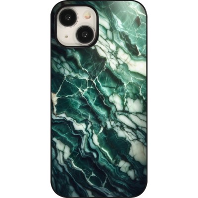 Coque iPhone 15 - Marbre vert majestueux