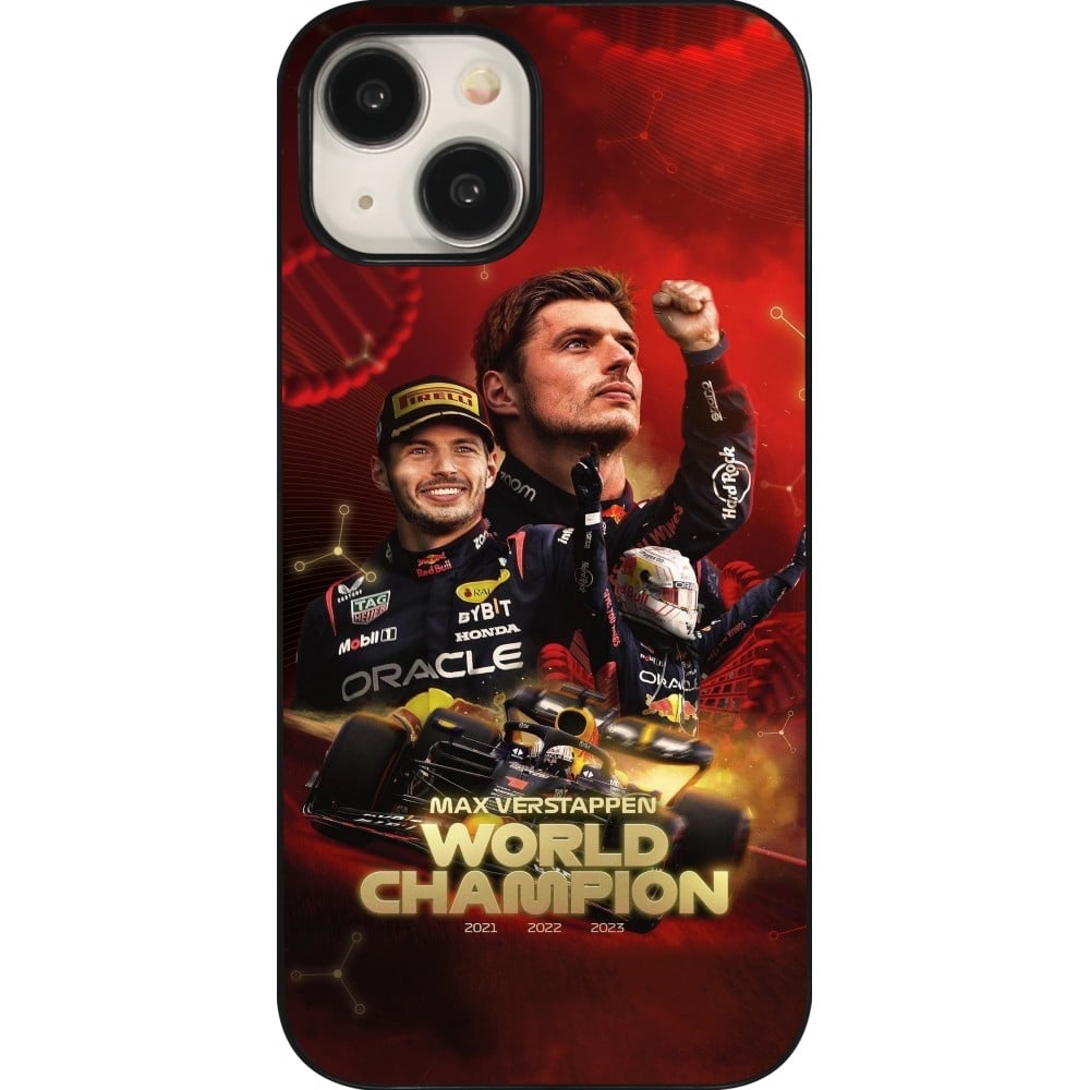 Coque iPhone 15 - Max Verstappen Champion 2023