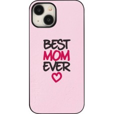 Coque iPhone 15 - Mom 2023 best Mom ever pink