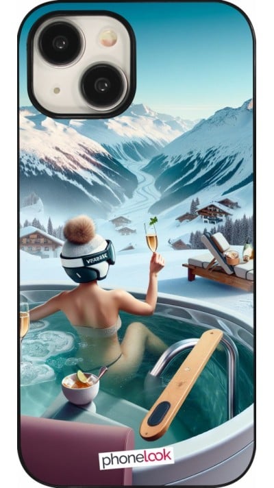 Coque iPhone 15 - Montagne Glamour Jacuzzi