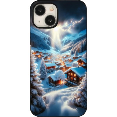 Coque iPhone 15 - Mont Neige Lumière