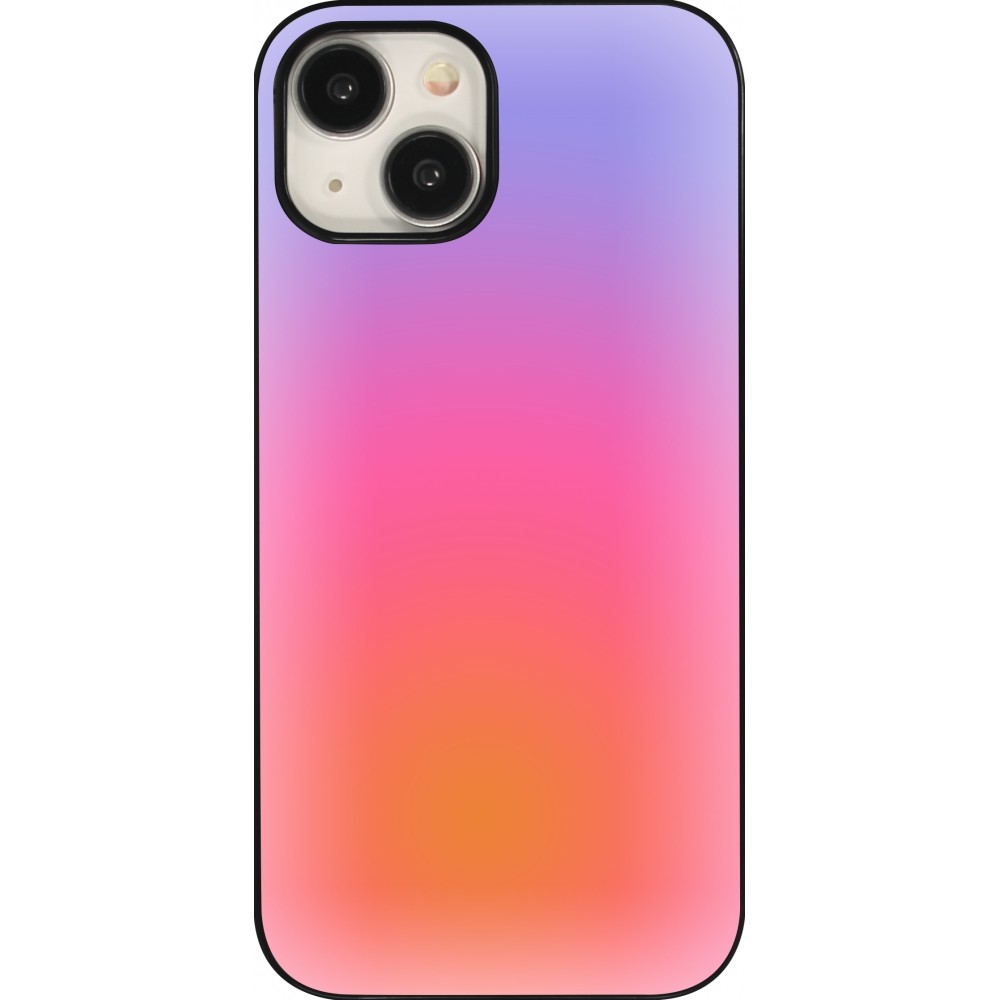 Coque iPhone 15 - Orange Pink Blue Gradient