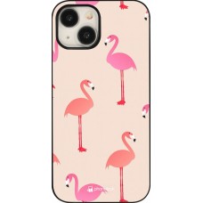 Coque iPhone 15 - Pink Flamingos Pattern