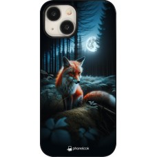 Coque iPhone 15 - Renard lune forêt