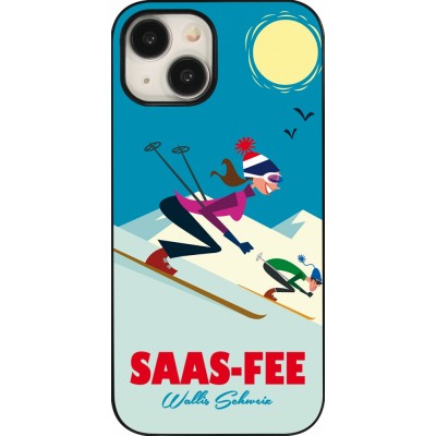 Coque iPhone 15 - Saas-Fee Ski Downhill