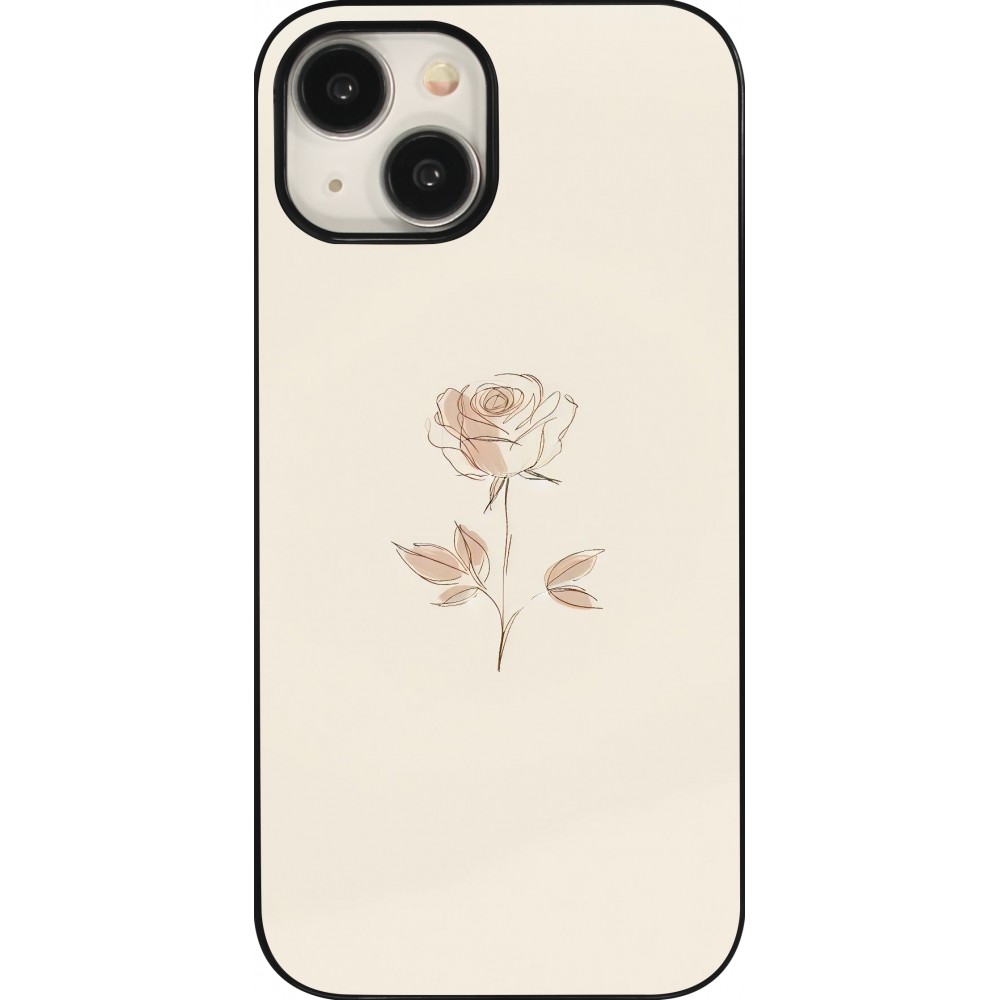 Coque iPhone 15 - Sable Rose Minimaliste