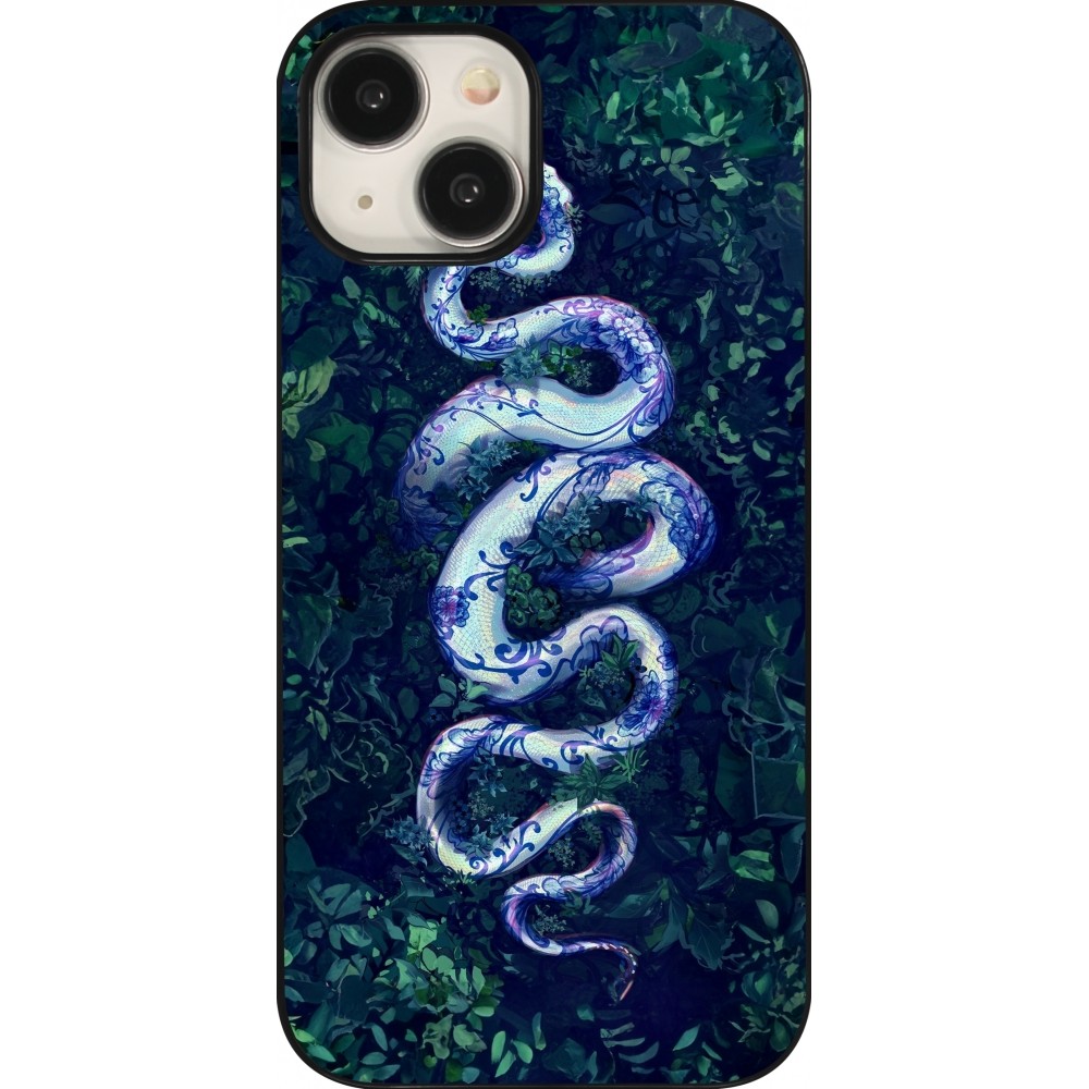 Coque iPhone 15 - Serpent Blue Anaconda