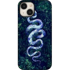 Coque iPhone 15 - Serpent Blue Anaconda