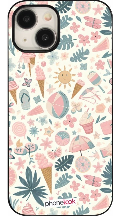 Coque iPhone 15 - Summer Pink Pattern