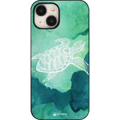 Coque iPhone 15 - Turtle Aztec Watercolor