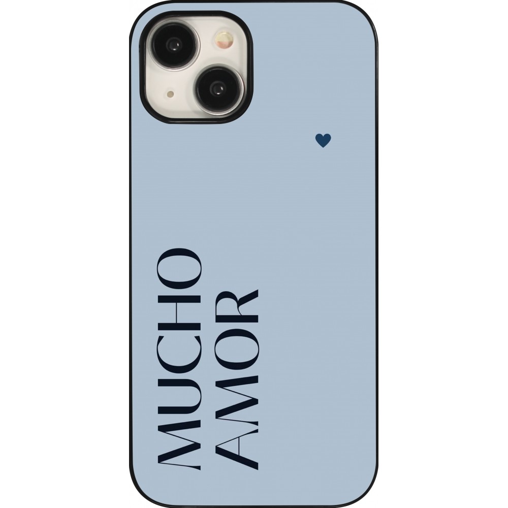 Coque iPhone 15 - Valentine 2024 mucho amor azul