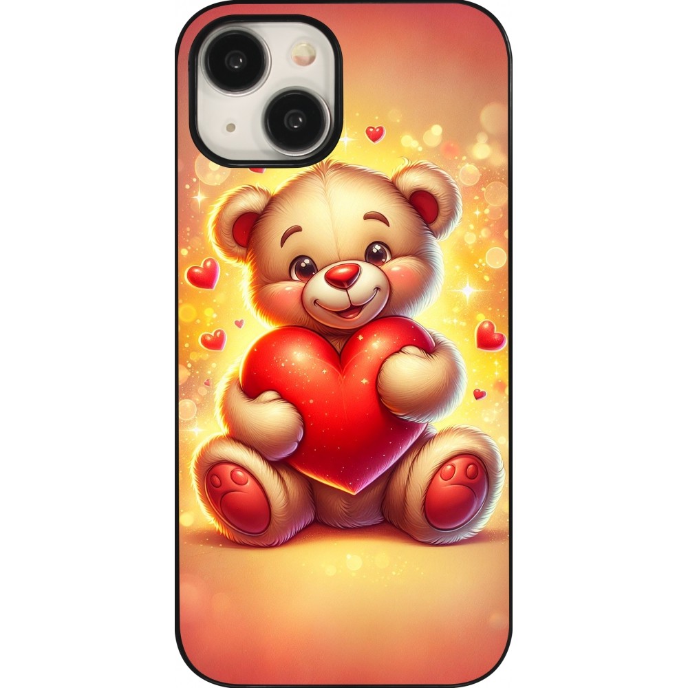 Coque iPhone 15 - Valentine 2024 Teddy love