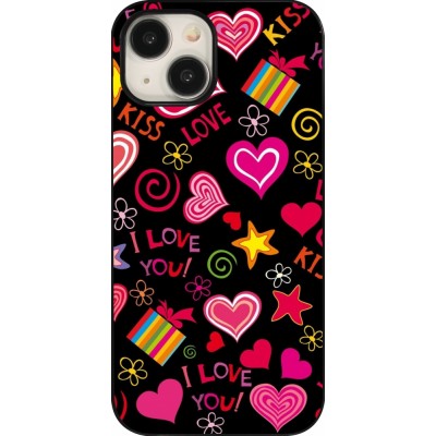 Coque iPhone 15 - Valentine 2023 love symbols