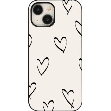 Coque iPhone 15 - Valentine 2023 minimalist hearts