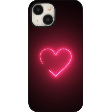 Coque iPhone 15 - Valentine 2023 single neon heart