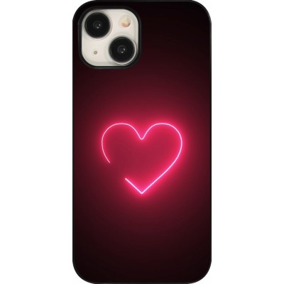 Coque iPhone 15 - Valentine 2023 single neon heart