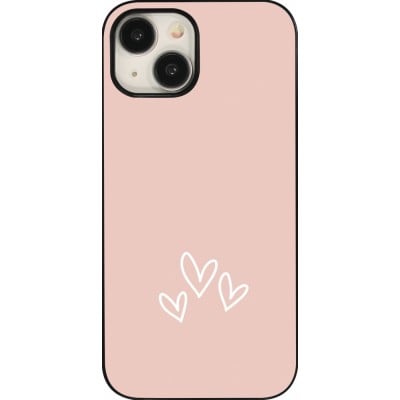 Coque iPhone 15 - Valentine 2023 three minimalist hearts