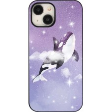 Coque iPhone 15 - Whale in sparking stars