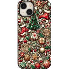 Coque iPhone 15 - Noël 2023 micro pattern