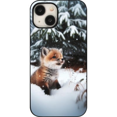 Coque iPhone 15 - Noël 2023 Renardeau sapin