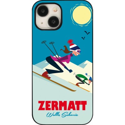 Coque iPhone 15 - Zermatt Ski Downhill