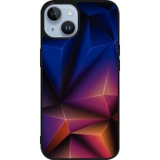 Coque iPhone 15 - Silicone rigide noir Abstract Triangles 