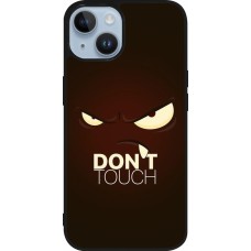 Coque iPhone 15 - Silicone rigide noir Angry Dont Touch