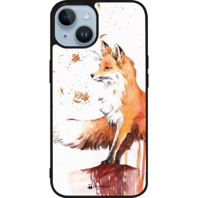 Coque iPhone 15 - Silicone rigide noir Autumn 21 Fox