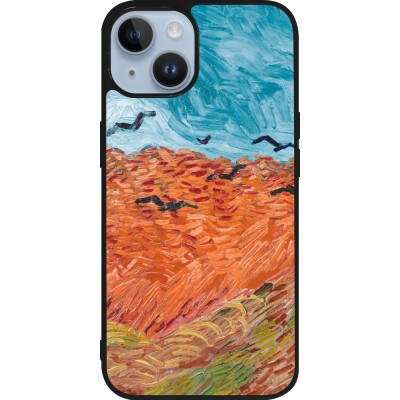 Coque iPhone 15 - Silicone rigide noir Autumn 22 Van Gogh style