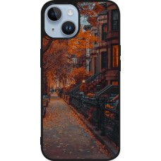 Coque iPhone 15 - Silicone rigide noir Autumn 2024 city