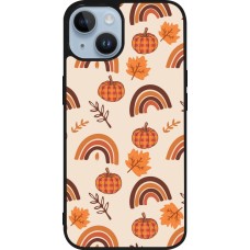 Coque iPhone 15 - Silicone rigide noir Autumn 2024 rainbow