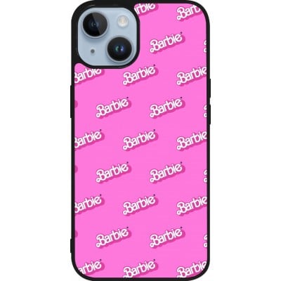 Coque iPhone 15 - Silicone rigide noir Barbie Pattern