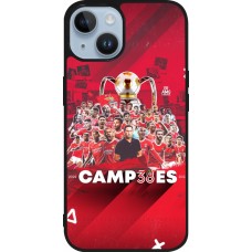 Coque iPhone 15 - Silicone rigide noir Benfica Campeoes 2023