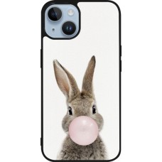 Coque iPhone 15 - Silicone rigide noir Easter 2023 bubble gum bunny