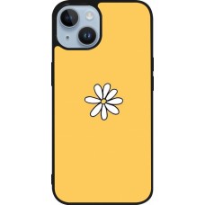 Coque iPhone 15 - Silicone rigide noir Easter 2023 daisy